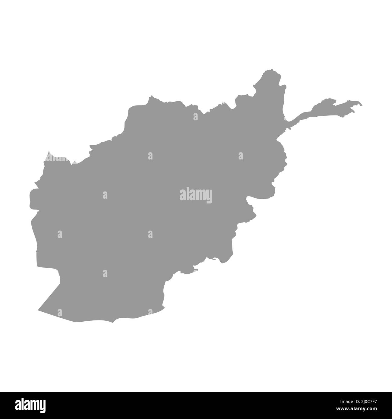 Silhouette de la carte de pays vectorielle de l'Afghanistan Illustration de Vecteur