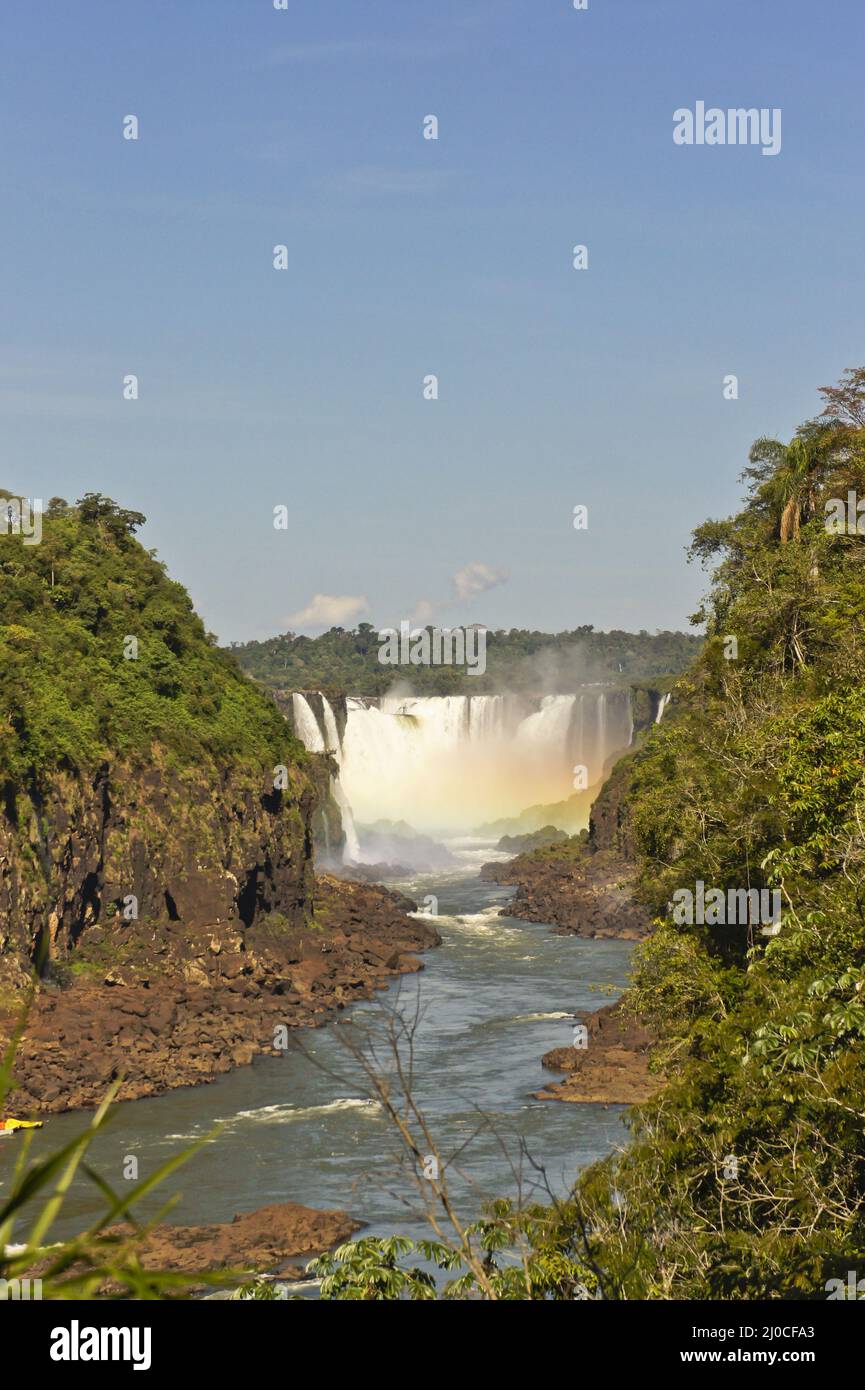 Chutes d'Iguaçu au Brésil, en Amérique du Sud Banque D'Images
