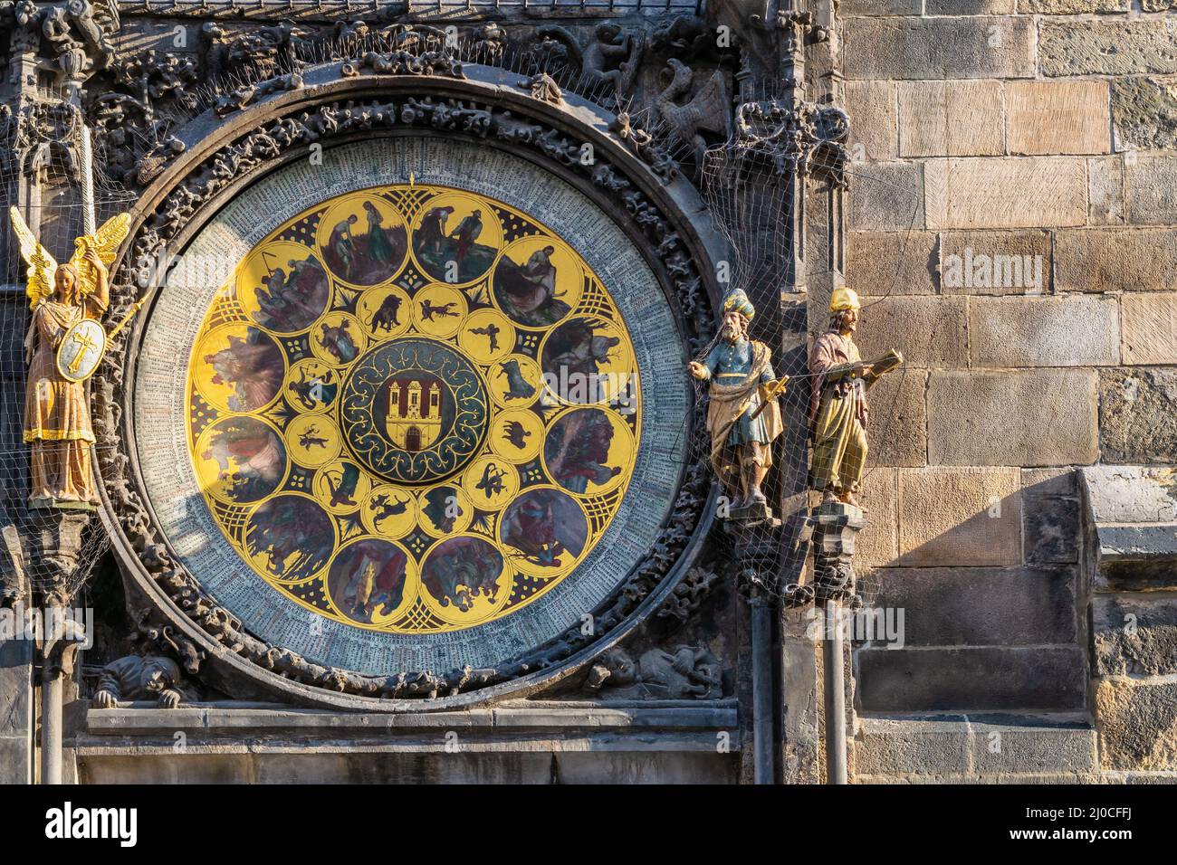 République tchèque de Prague - 28 juin 2015 : République tchèque de Prague, Tour de l'horloge astronomique sur la place de la vieille ville de Prague, Tchéquie Banque D'Images