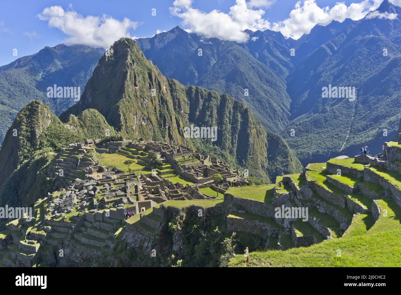 Le Machu Picchu, le Pérou, Amérique du Sud Banque D'Images