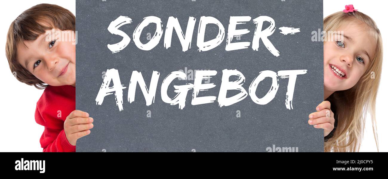 Offre spéciale vente shopping petits enfants Banque D'Images