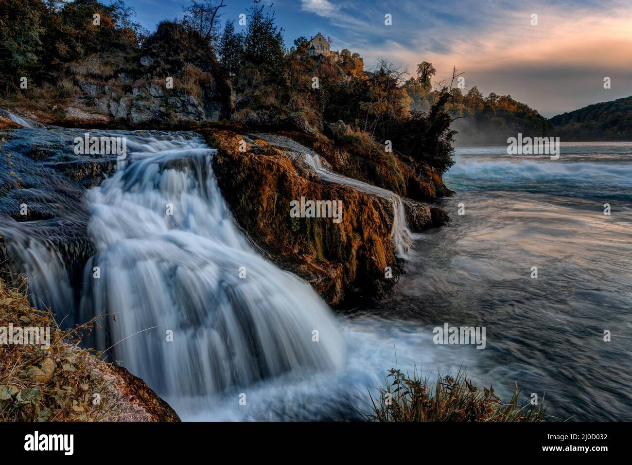 Chutes du Rhin - Schaffhausen. Banque D'Images