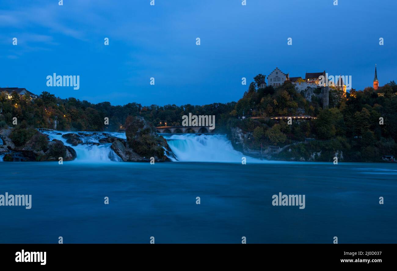 Chutes du Rhin - Schaffhausen. Banque D'Images