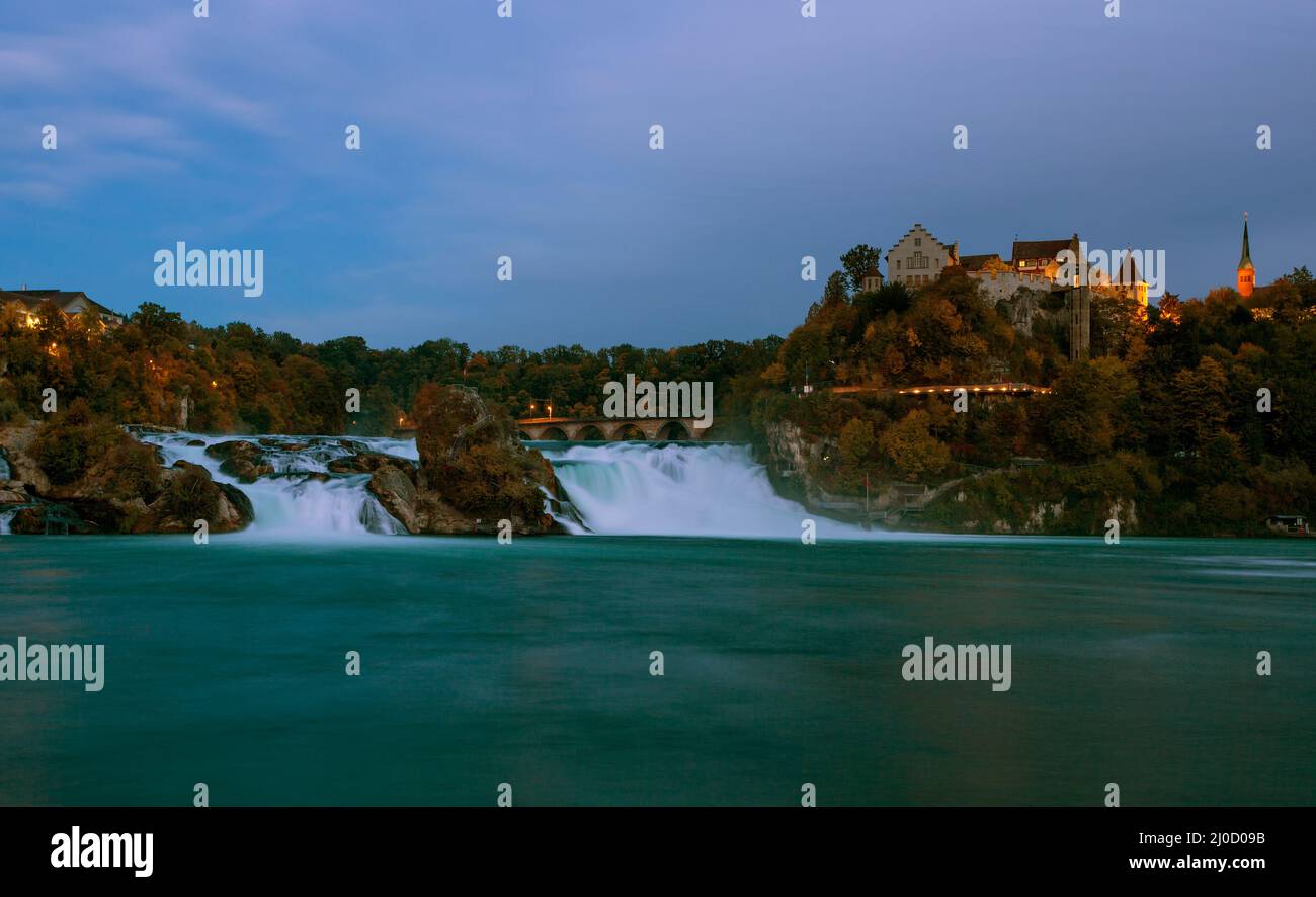 Chutes du Rhin - Schaffhausen. Banque D'Images