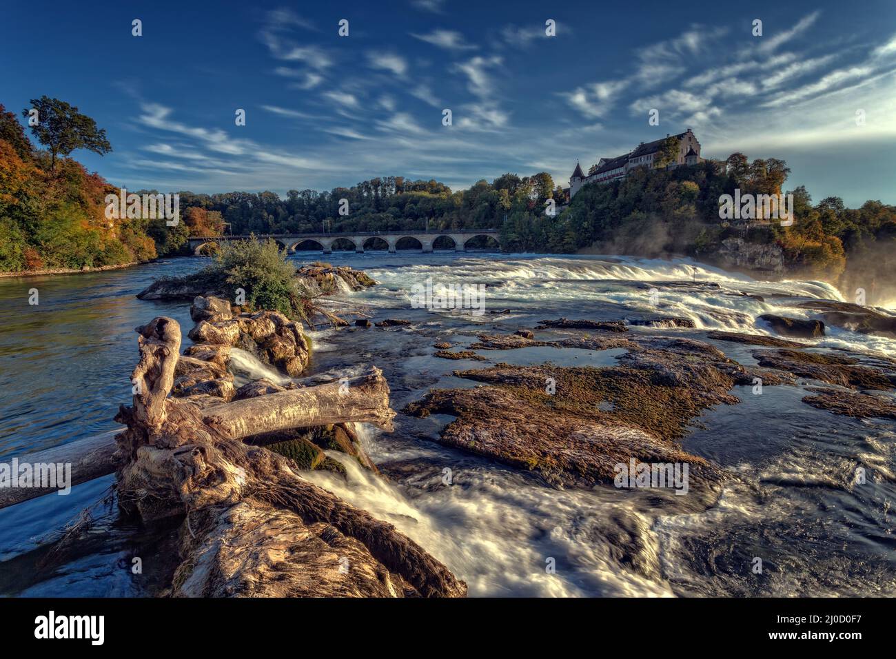 Chutes du Rhin - Schaffhausen. Banque D'Images