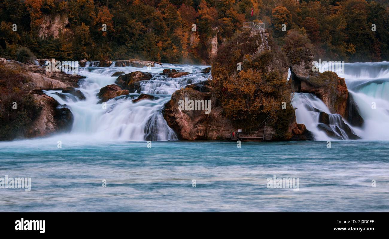 Chutes du Rhin - Schaffhausen. Banque D'Images
