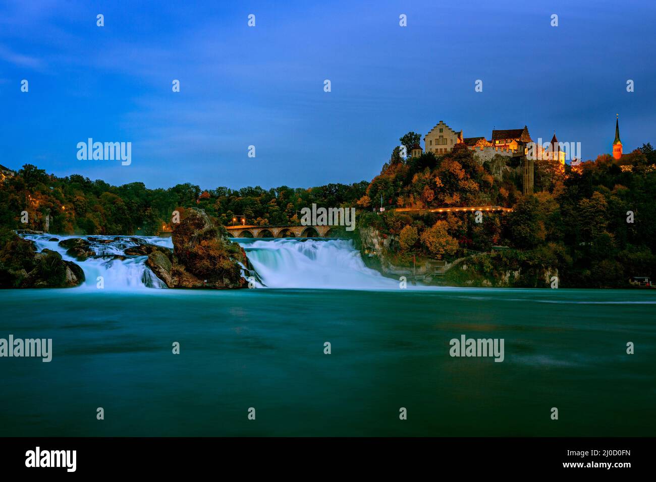 Chutes du Rhin - Schaffhausen. Banque D'Images