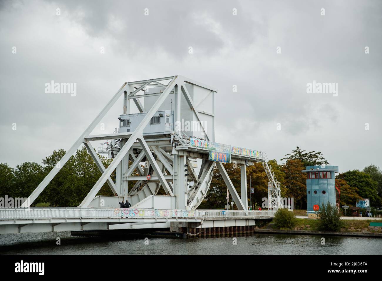 Pont Pegasus (pont Benouville) le mémorial de la guerre mondiale de 2 en France et un site important pour l'invasion du jour J par les forces alliées Banque D'Images