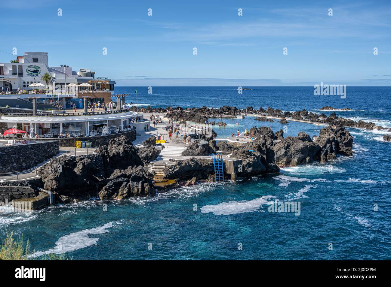 Piscines naturelles de Lava de Porto Moniz, Madère Banque D'Images