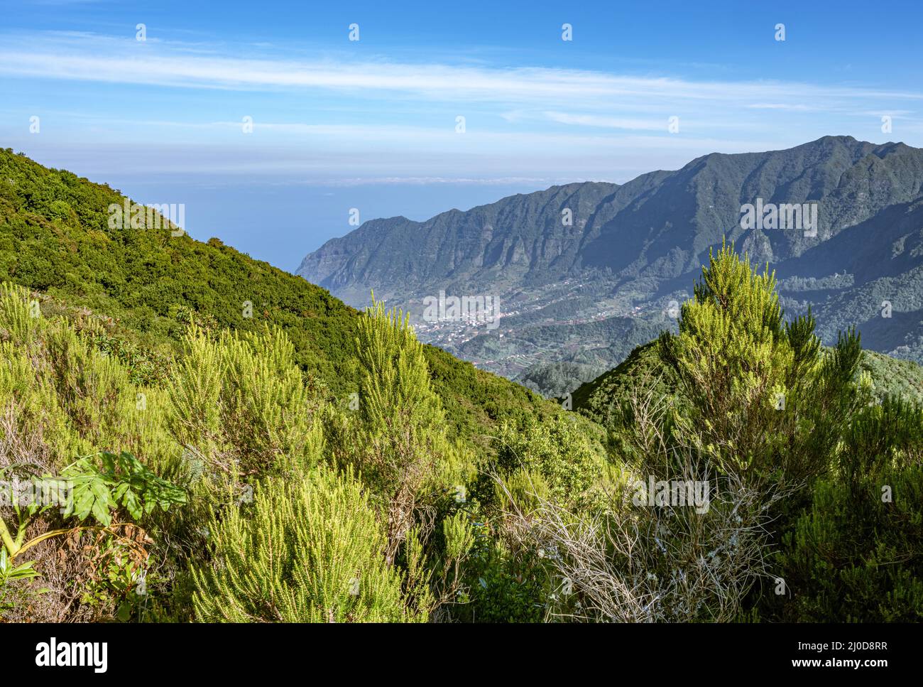 Montagnes autour de la vallée de la Serra de Água, Madère Banque D'Images