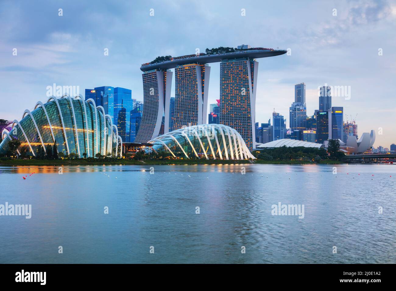 Quartier financier de Singapour à Marina Bay Sands Banque D'Images