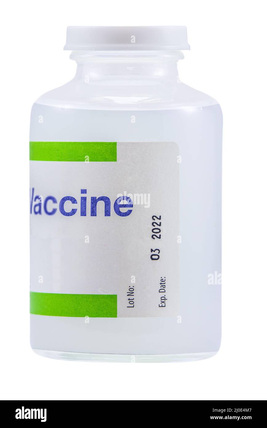 Flacon de vaccin isolé Banque D'Images
