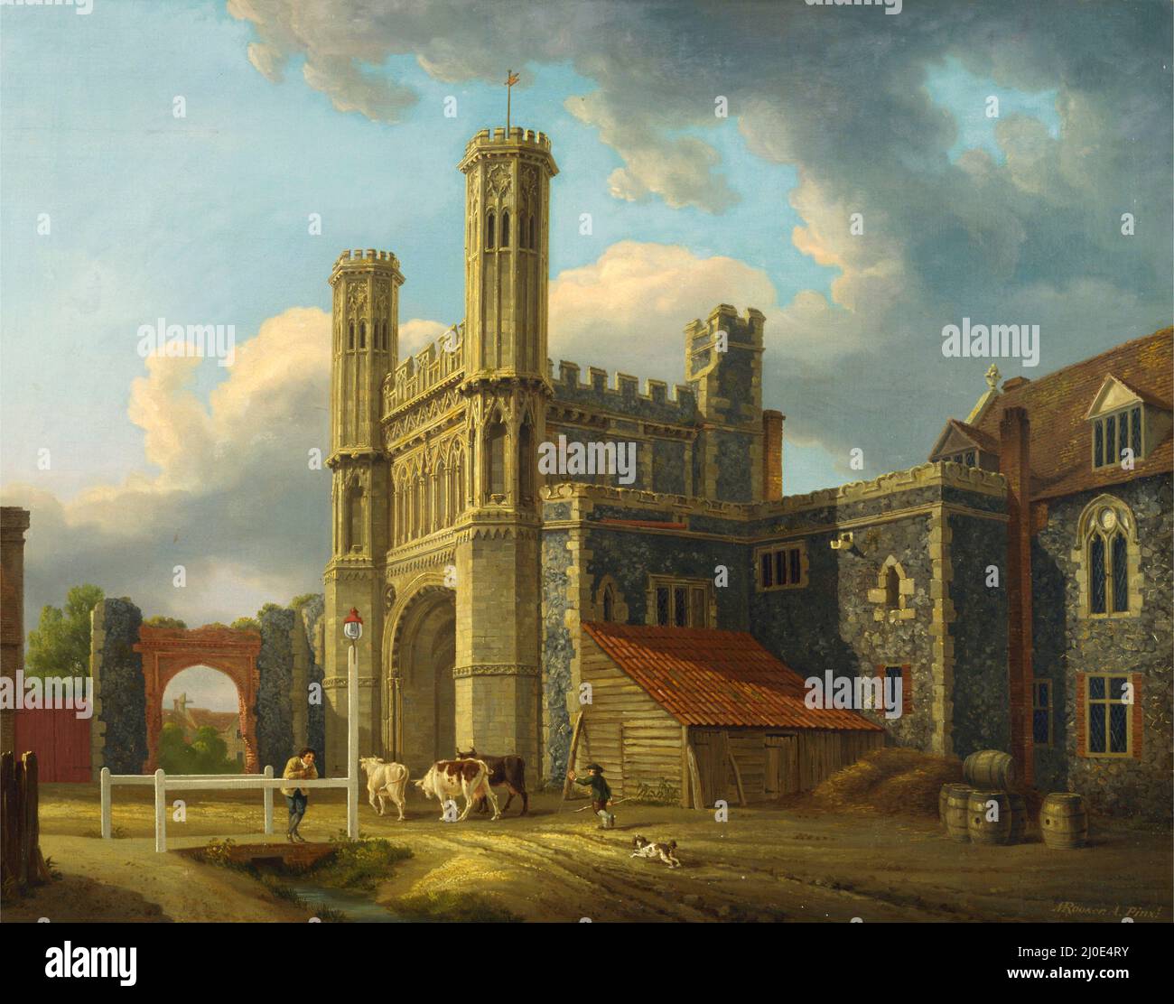 Porte Saint Augustine, Canterbury. Michael « Angelo » Rooker. Env. 1778. Banque D'Images