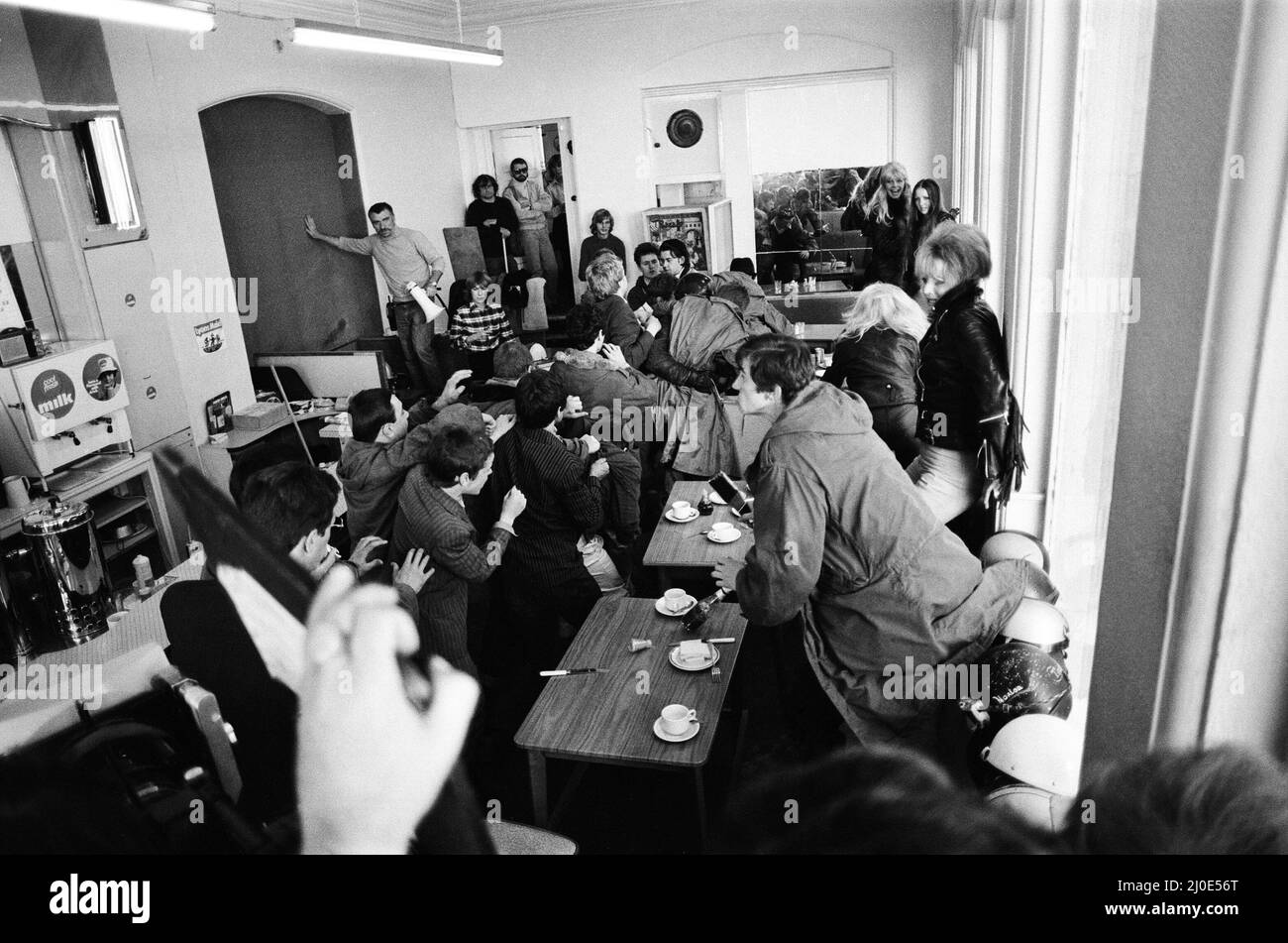 Tournage de Quadrophénia à Brighton, basé sur les batailles Mods et Rocker de la mi-1960s, avec Phil Daniels et avec le groupe de rock britannique The Who fournissant la musique.5th octobre 1978. Banque D'Images