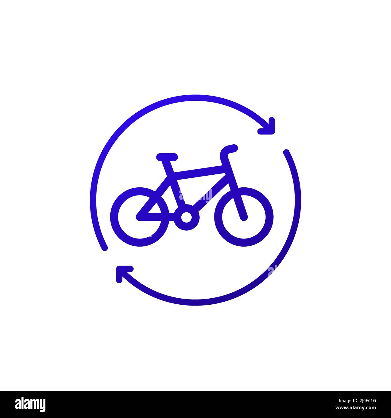 Partage de vélo, icône de service de location Illustration de Vecteur
