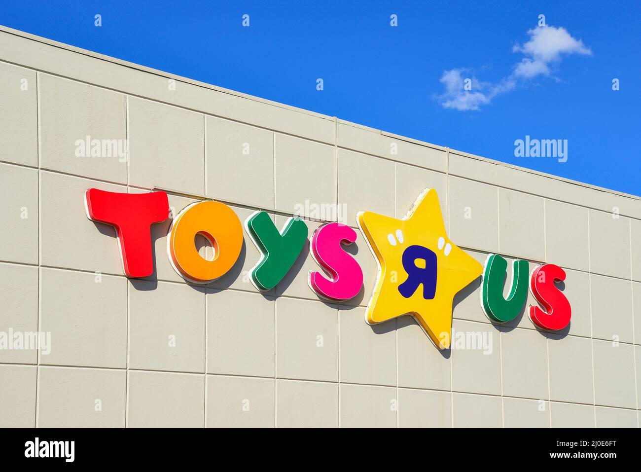 Toys R Us logo, East Rand Mall, Boksburg, East Rand, la Province de Gauteng, Afrique du Sud Banque D'Images
