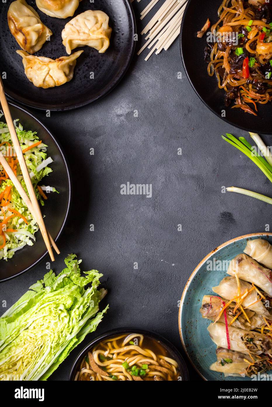 Arrière-plan de l'alimentation chinoise Banque D'Images