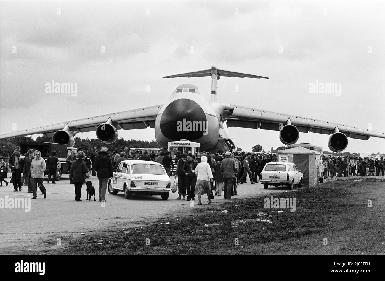 RAF Greenham Common, Air Show, Berkshire, juin 1980. US Air Force, Lockheed C-5A Galaxy. Banque D'Images