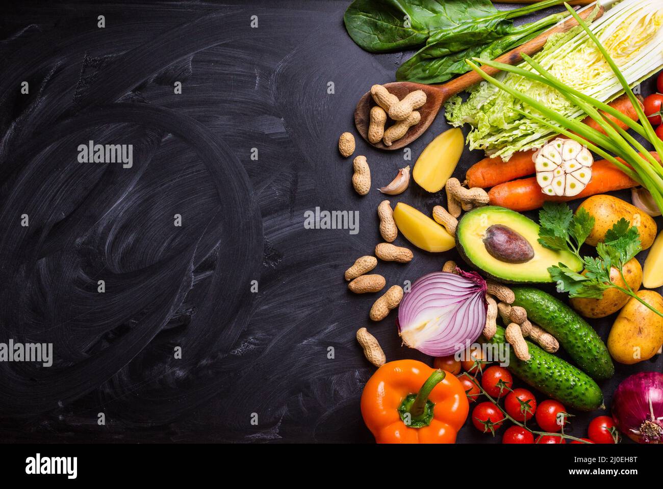 Cadre de l'alimentation avec des légumes Banque D'Images