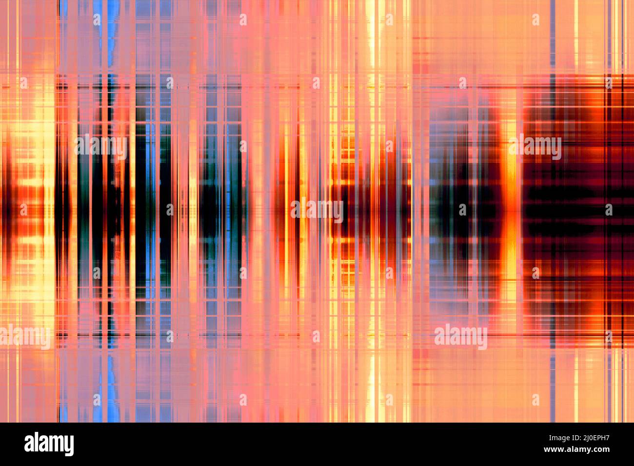 Arrière-plan avec des bandes orange floues Banque D'Images