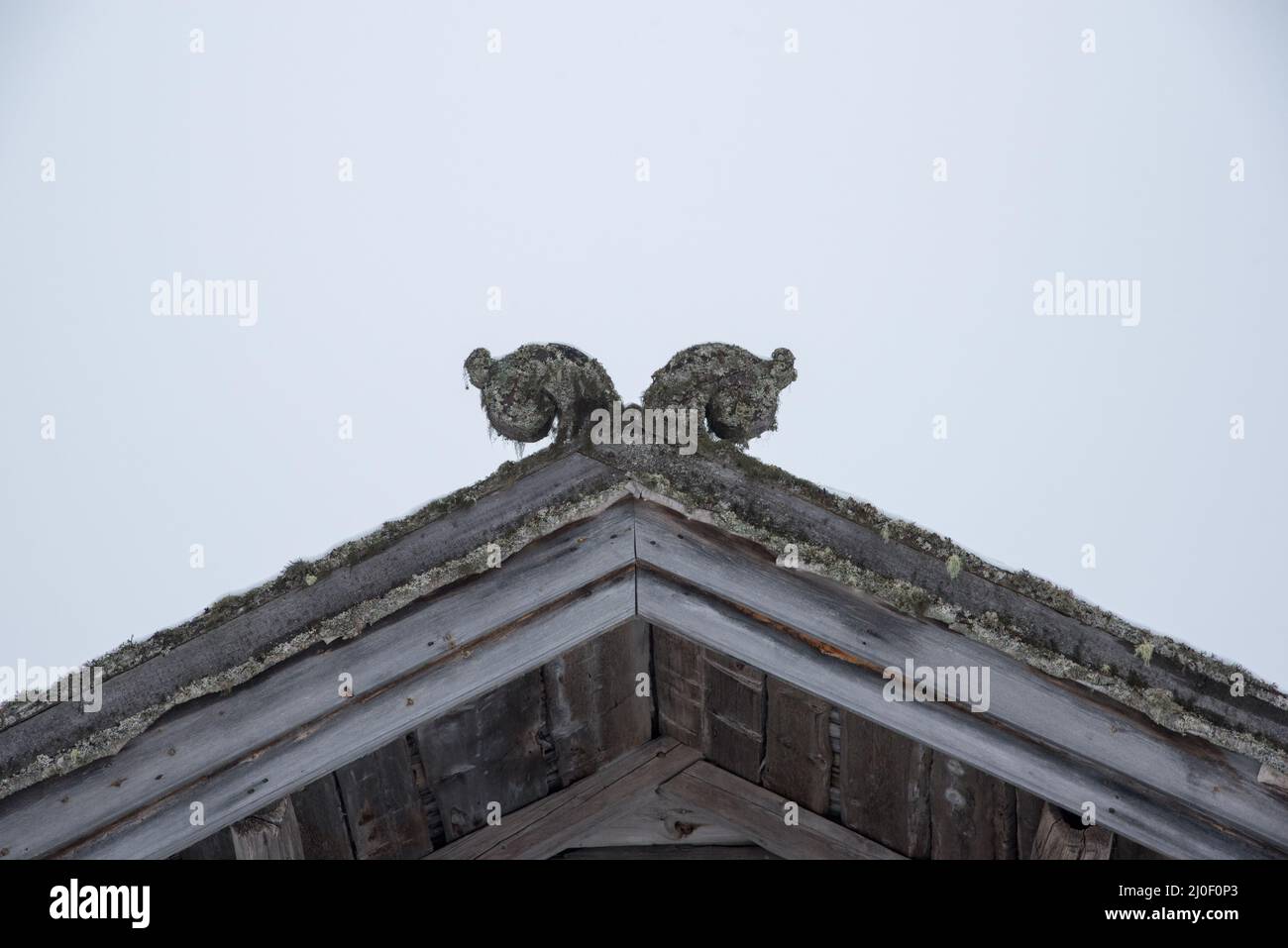 Le musée Vest-Telemark expose d'anciennes fermes de Telemark en Norvège. Banque D'Images