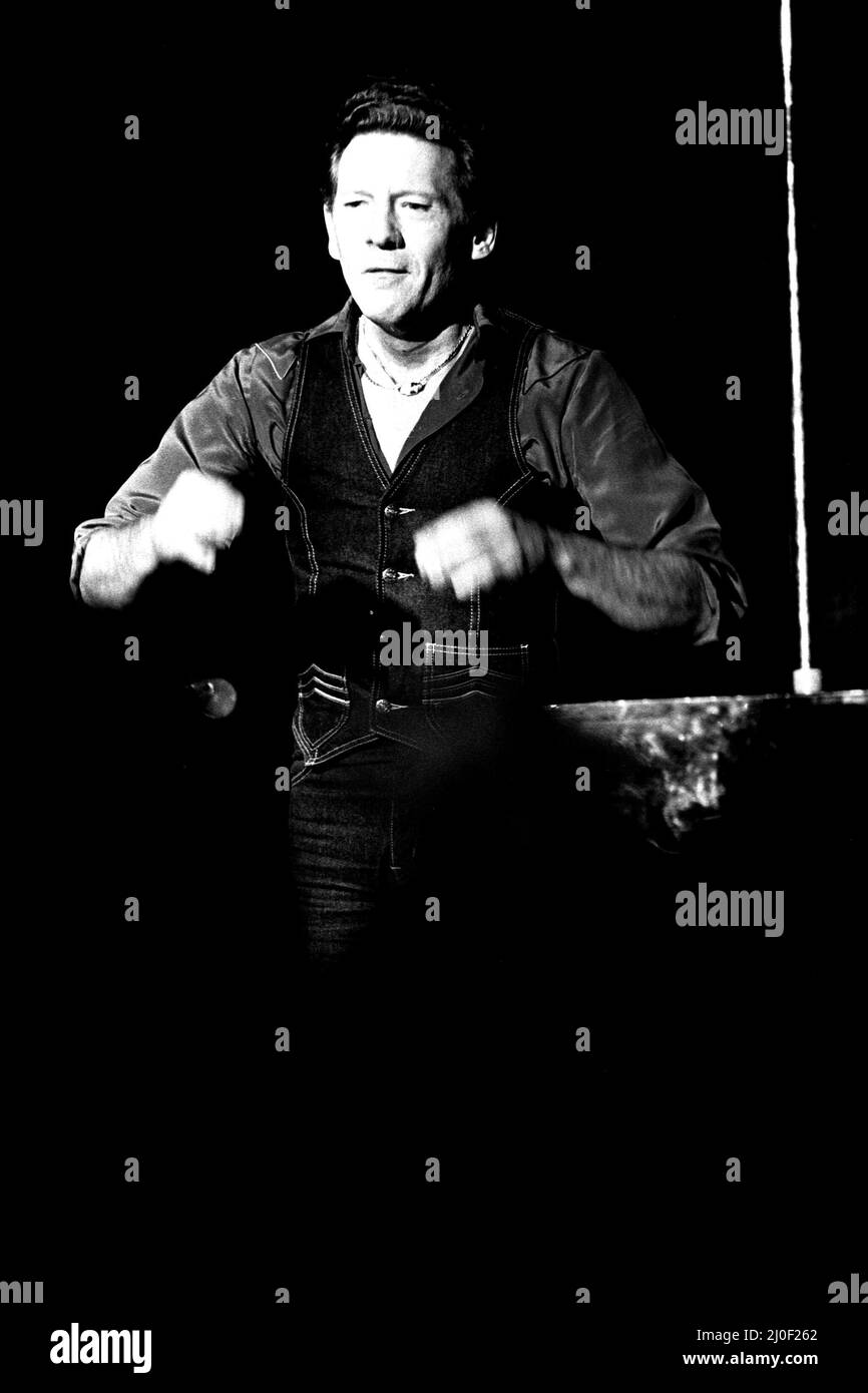 Le chanteur Jerry Lee Lewis en concert au Mayfair à Newcastle 14 février 1980 Banque D'Images