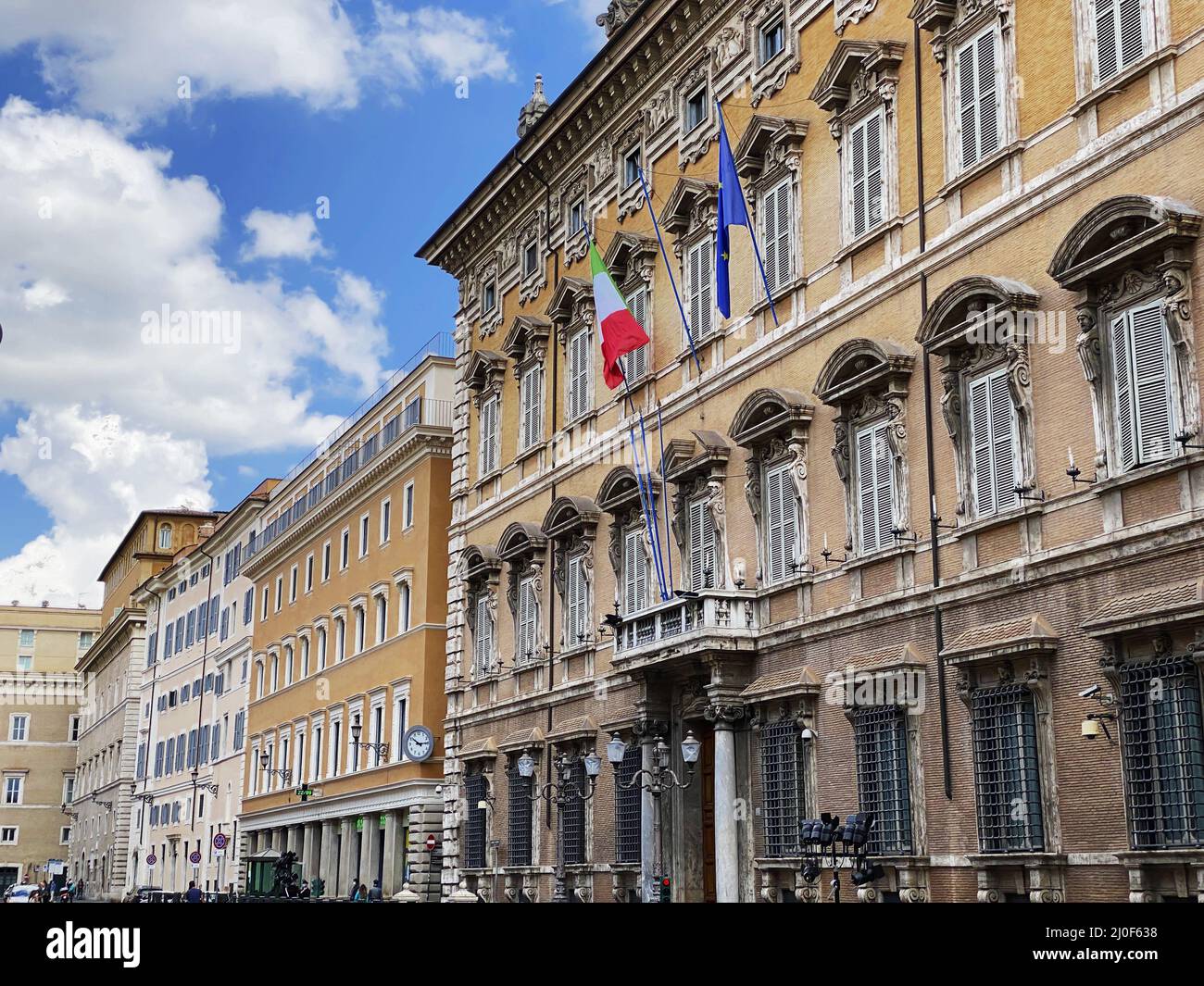 Façade du Palazzo Madama (Palais Madama) à Rome Banque D'Images