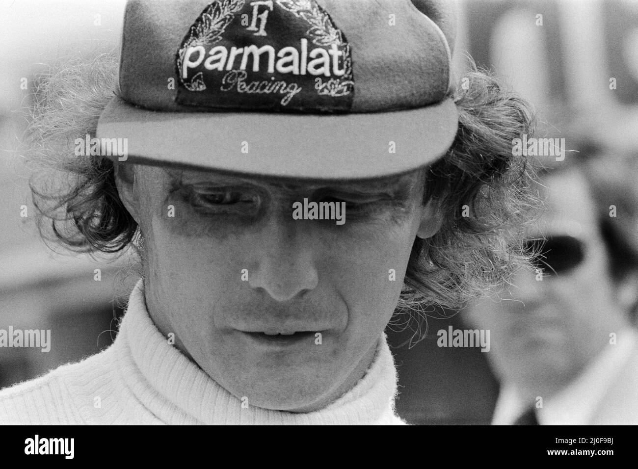 Niki Lauda à Brands Hatch, se battant à l'horloge pour une place tôt dans le John Player Grand Prix. 13th juillet 1978. Banque D'Images