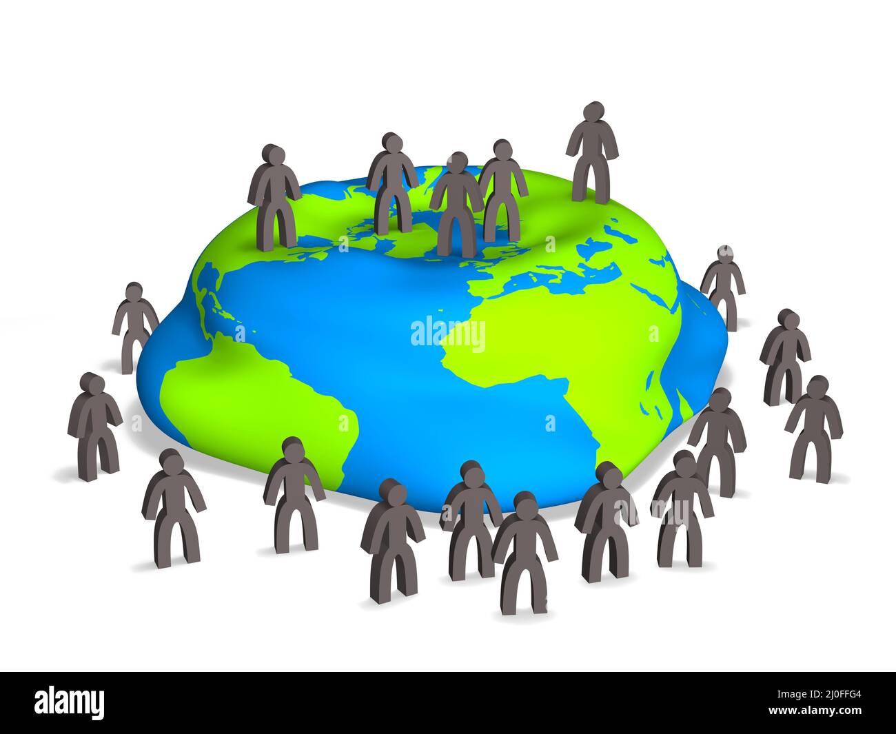 Dégradation de l'environnement due à la surpopulation Banque D'Images