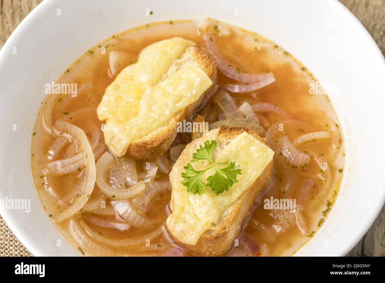 Soupe à l'oignon Banque D'Images