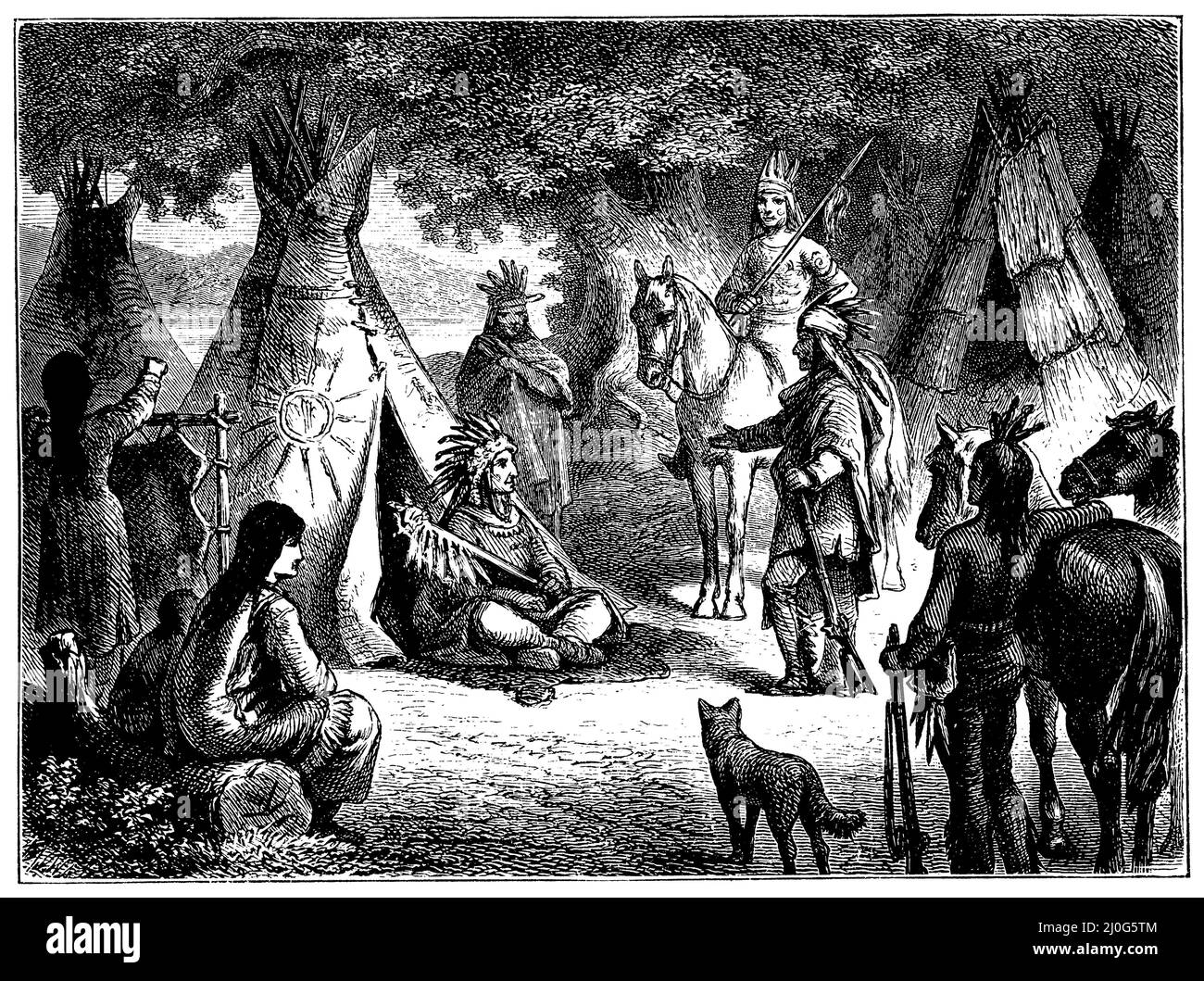 Camp de tentes des Indiens d'Amérique du Nord, (, 1906), Zeltlager nordamerikanischer Indianer, Camp de tentes d'Indiens d'Amérique du Nord Banque D'Images