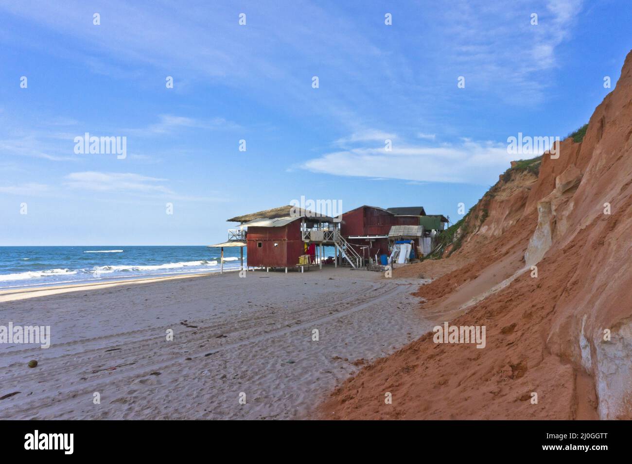 Canoa Quebrada, vue sur la plage tropicale, Fortaleza, Brésil, Amérique du Sud Banque D'Images