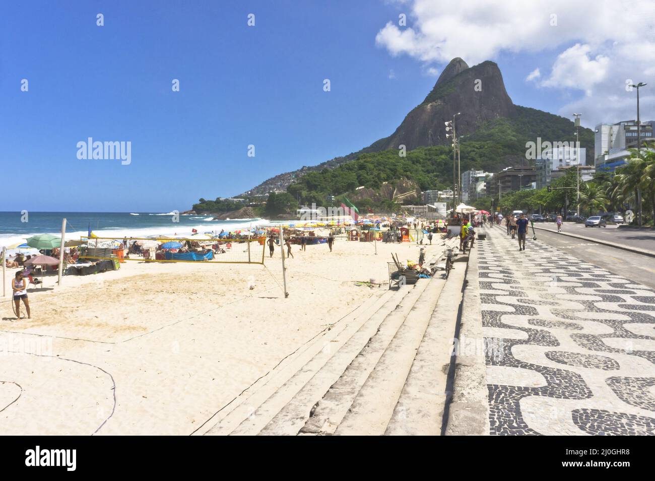 Rio de Janeiro, vue sur la plage d'Ipanema, Brésil, Amérique du Sud Banque D'Images