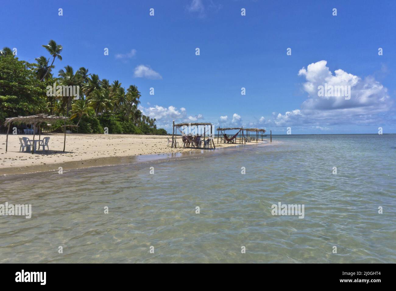 Morro de Sao Paulo, vue sur la plage tropicale de Boipeba, Bahia, Brésil, Amérique du Sud Banque D'Images