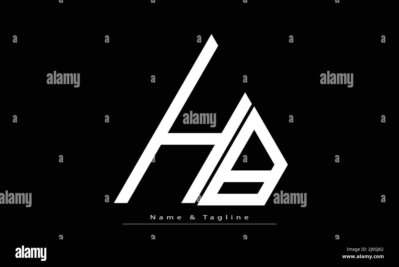 Lettres de l'alphabet initiales Monogram logo HB , BH Illustration de Vecteur