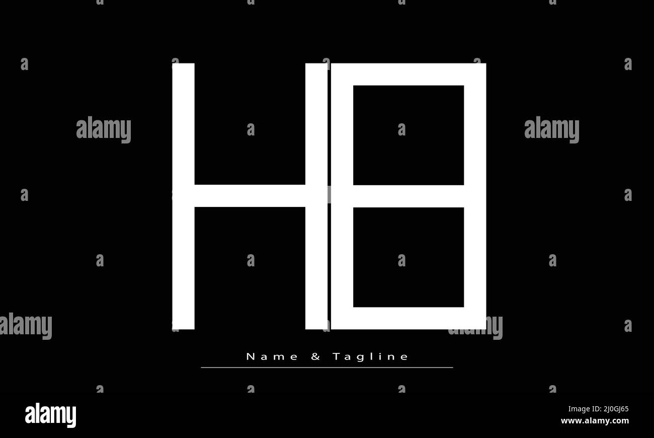 Lettres de l'alphabet initiales Monogram logo HB , BH Illustration de Vecteur