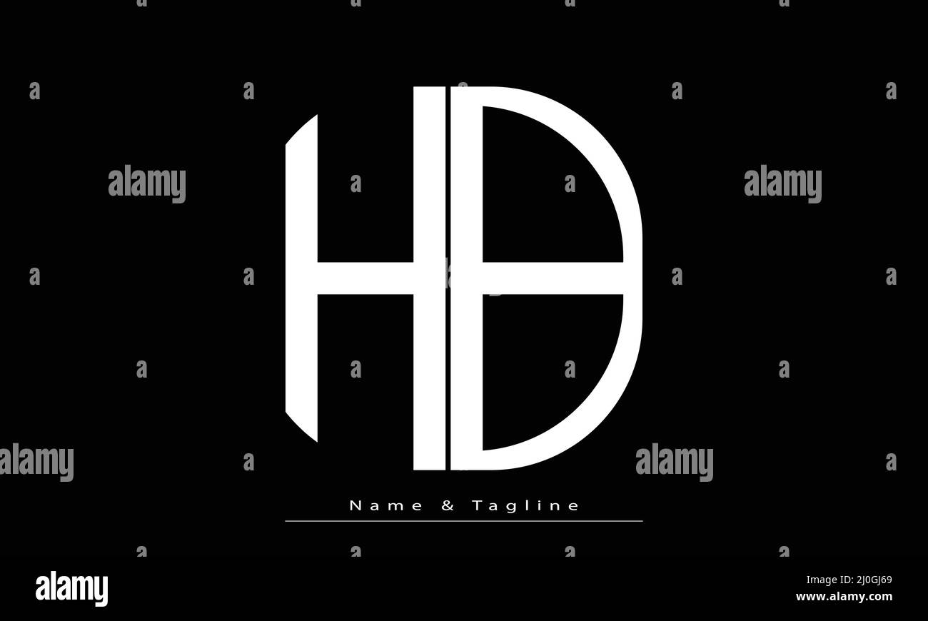 Lettres de l'alphabet initiales Monogram logo HB , BH Illustration de Vecteur