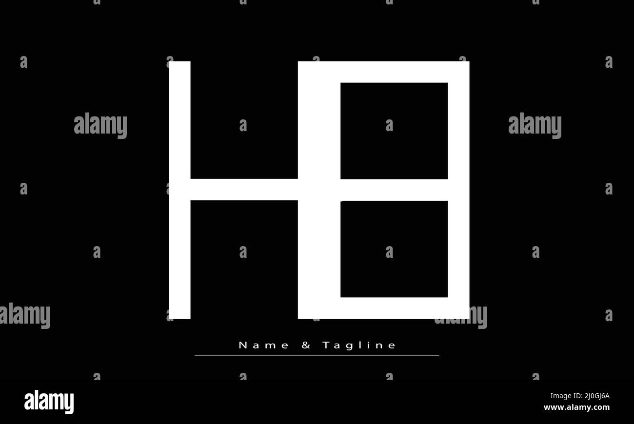 Lettres de l'alphabet initiales Monogram logo HB , BH Illustration de Vecteur