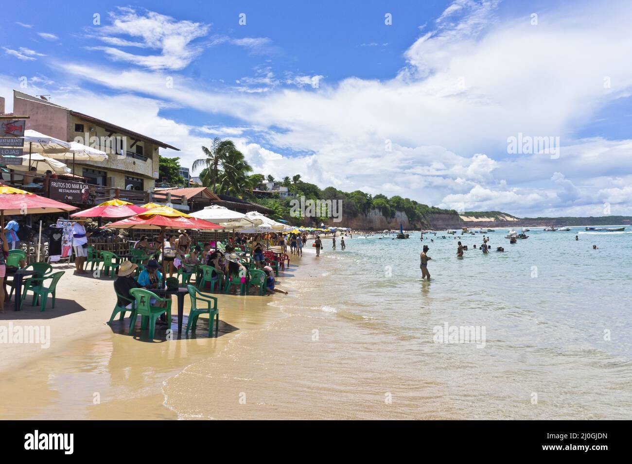 Pipa, vue sur la plage tropicale, Natal, Brésil, Amérique du Sud Banque D'Images