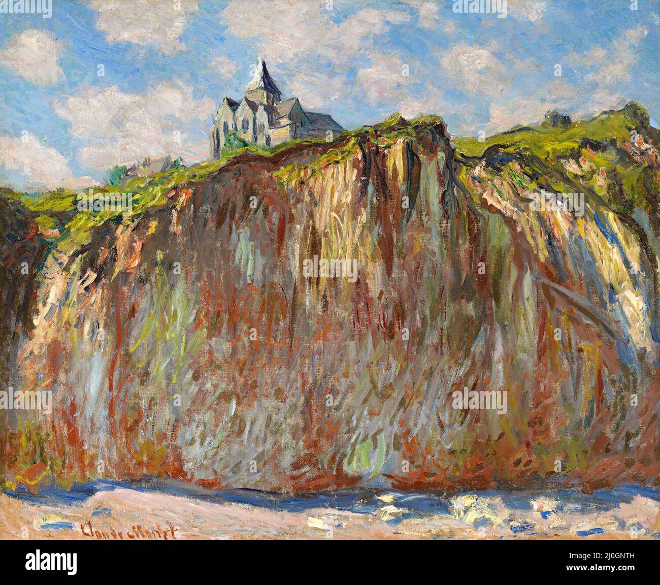 L'église de Varengeville effet matinal. Claude Monet. 1882. Banque D'Images