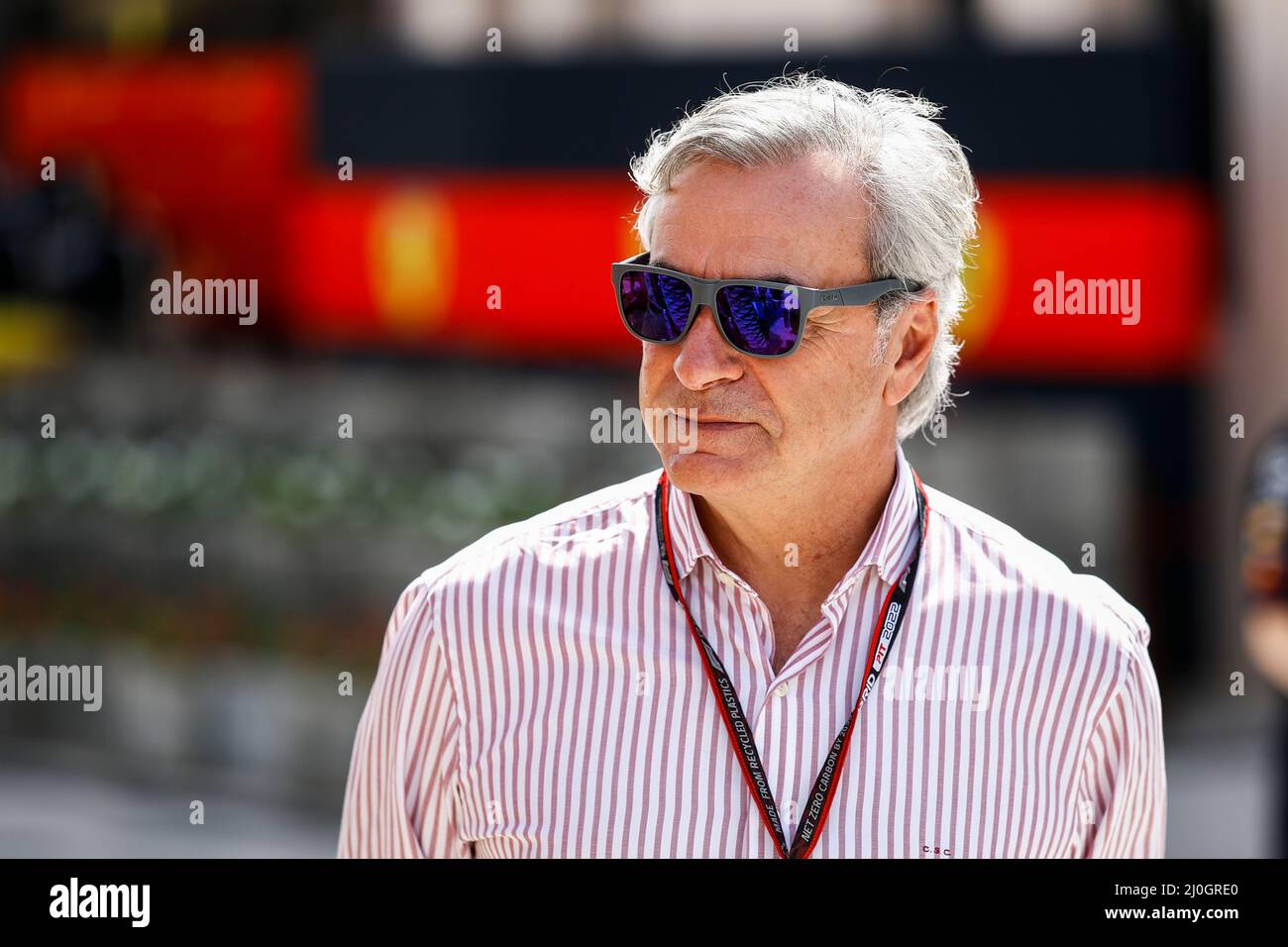 SAINZ Carlos Sr. (Spa), portrait lors du Grand Prix de Formule 1 Gulf Air Bahreïn 2022, 1st tour du Championnat du monde de Formule 1 de la FIA 2022, sur le circuit international de Bahreïn, du 18 au 20 mars 2022 à Sakhir, Bahreïn - photo Xavi Bonilla / DPPI Banque D'Images