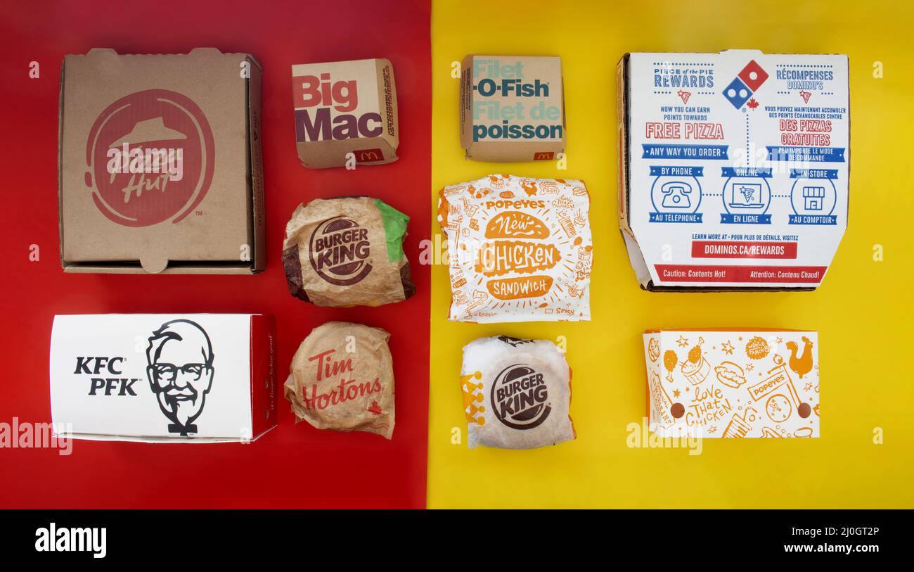 Fast food restaurant chains Banque de photographies et d'images à haute  résolution - Alamy