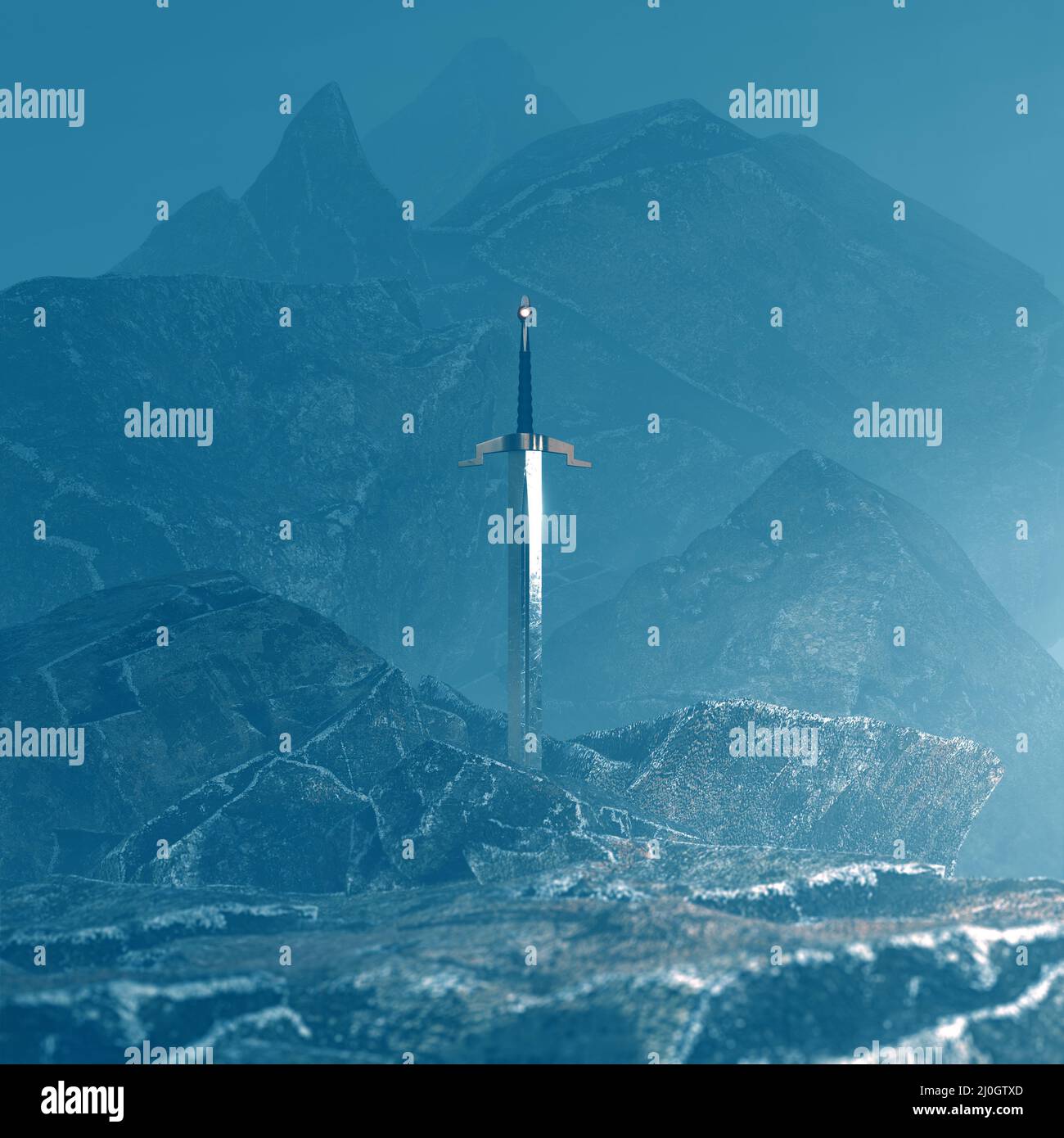 Épée dans la pierre Banque D'Images