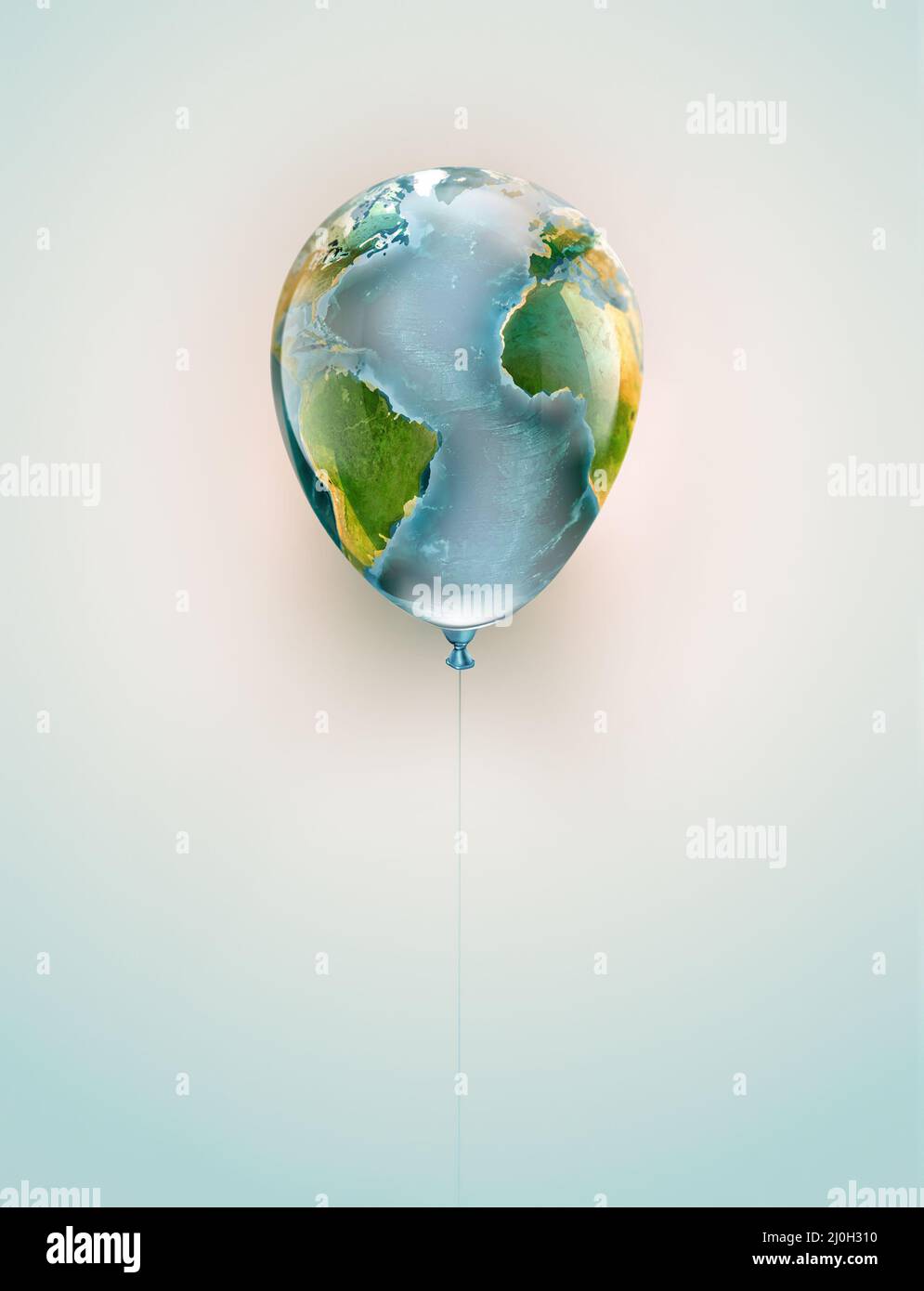 Ballon avec une carte du monde Banque D'Images