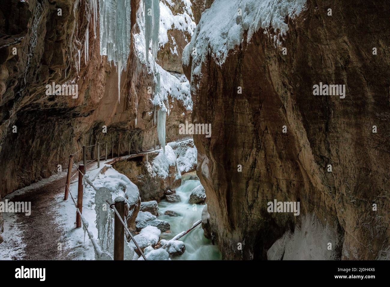 La gorge de Partnach en Bavière, près de Garmisch-Partenkirchen Banque D'Images