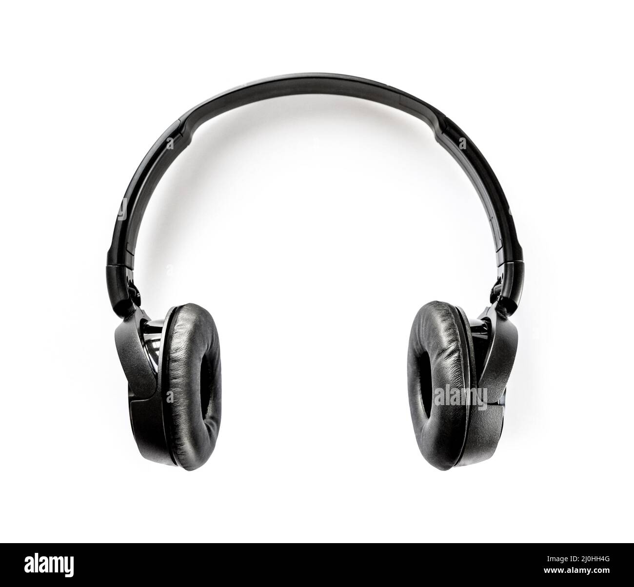 Casque sans fil sur fond blanc Banque D'Images