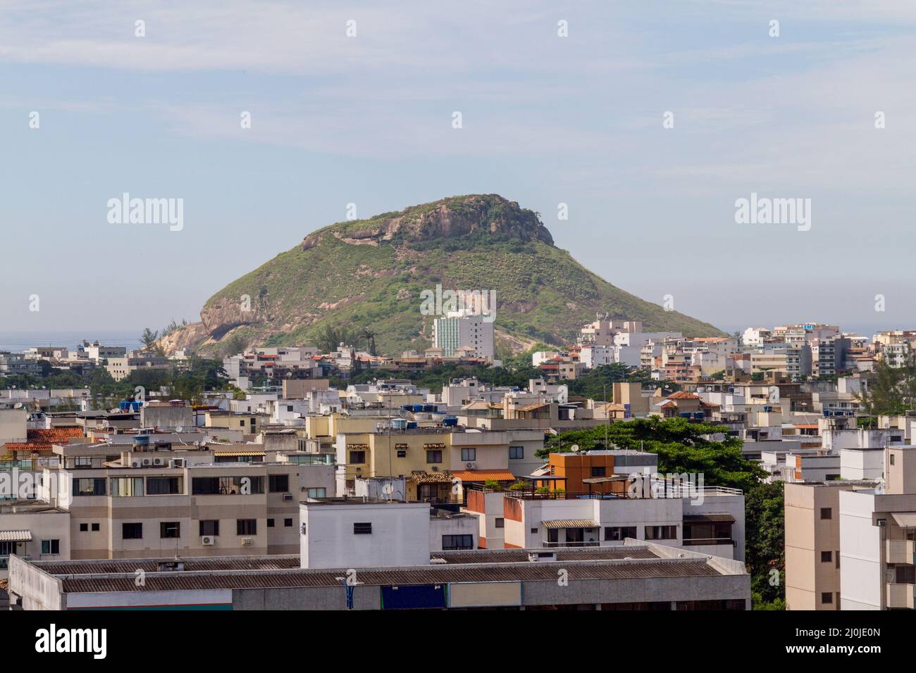 Pontal Stone dans le quartier de Recreio dos Bandeirantes à Rio de Janeiro, Brésil. Banque D'Images