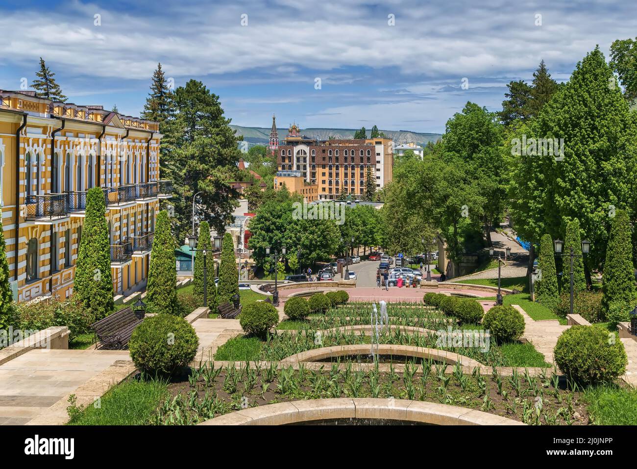 Vue sur Kislovodsk, Russie Banque D'Images