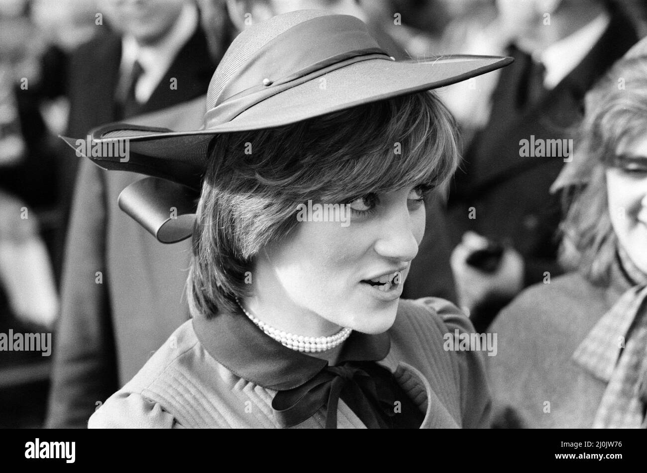 Diana, princesse de Galles, visite Rhyl, au début d'une visite de trois jours au pays de Galles. 27th octobre 1981. Banque D'Images