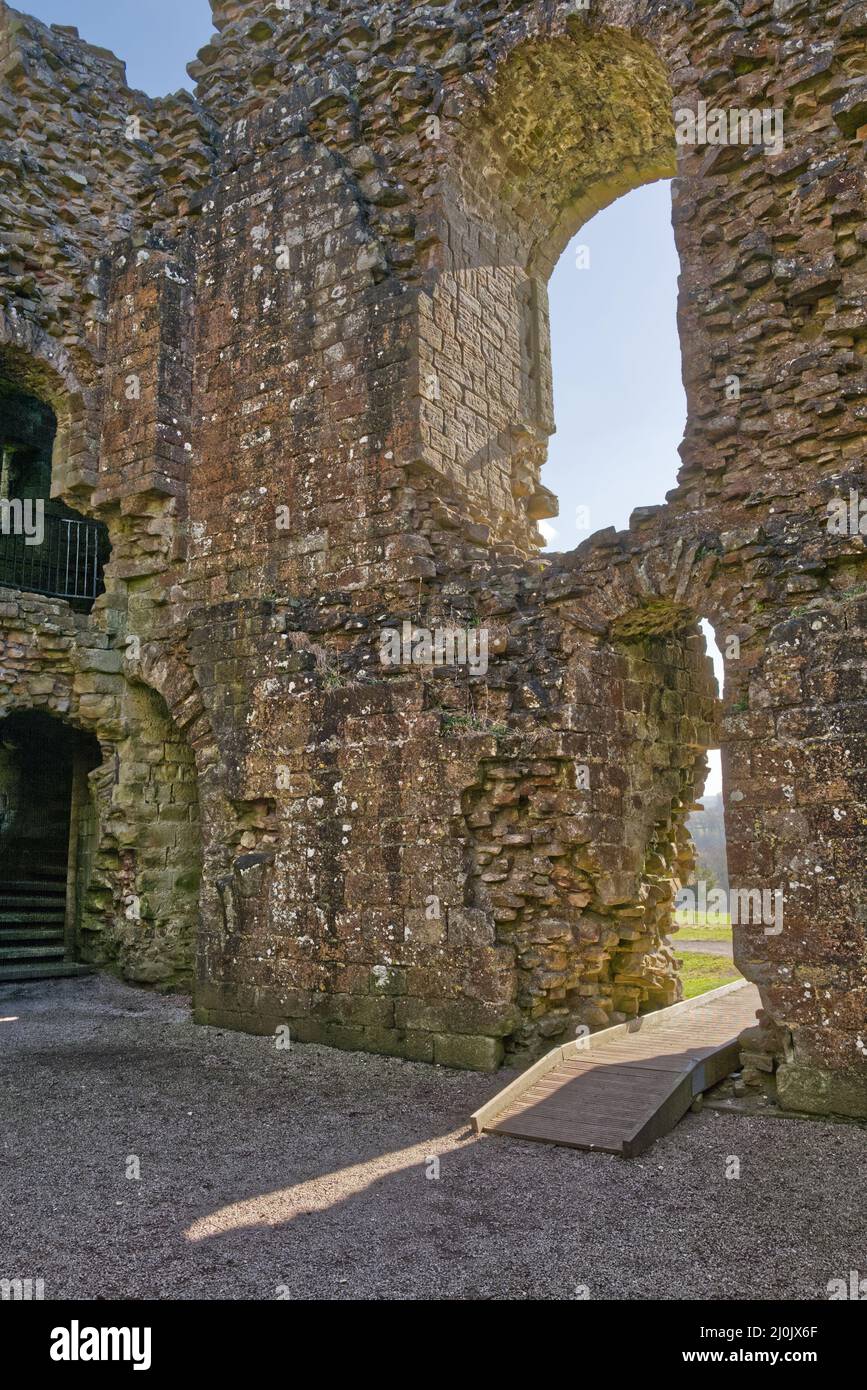 Château médiéval de Bowes dans le comté de Durham Banque D'Images